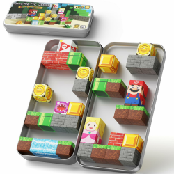 Magnetische Bausteine Reisespielzeug für Kinder, Tragbare Eisenbox Magnetische Spielsteine Magnetisches Konstruktionsspielzeug Geschenk für Kinder ab 3+ Jahren (35pcs Tapferer Abenteurer) Angebot bei HelloDeals
