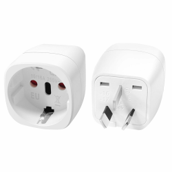 2 Stück Adapter Australien, Deutschland auf Australien Reiseadapter, Reiseadapter China Neuseeland Deutschland Stecker, Steckdosenadapter China, Typ I Adapter für Argentinien/Neuseeland/Fidschi weiß Angebot bei HelloDeals