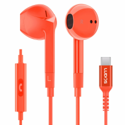LUDOS FEROX Kopfhörer In Ear Kopfhörer mit Kabel und Mikrofon, 5 Jahre Garantie, In Ear Ohrhörer, 3,5 mm Klinkenstecker Earbuds, Satte Bässe Earphones, Headphones für iPad, Huawei, Samsung - Koralle Koralle USB-C Angebot bei HelloDeals