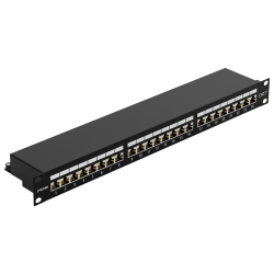 FGB CAT 7 Patchpanel Verteilerfeld 24 Port - 19" Zoll Rackeinbau Servermontage RJ45 Geschirmt - Patchpanel Geschirmt Netzwerk-Patchpanel für Gigabit-Netzwerk-Switch 24 Port Schwarz Angebot bei HelloDeals