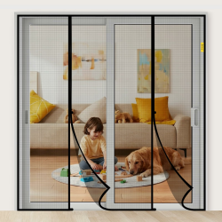 fowong Fliegengitter Balkontür Magnet, Upgrade Reißfeste Katzenschutzgitter mit Zwei Öffnungen,Starke Insektenschutzvorhang Fliegengittertür Ohne Bohren, Unbehinderte Ansicht,190x230cm 190x230 cm Doppelöffnung Angebot bei HelloDeals