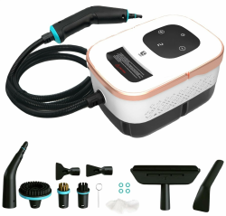 4Bar Handgerät Dampfreiniger für Alles Steam Cleaner Handdampfreiniger Polstermöbel Auto Fenster Profi für Möbel, Sofa, Fliesen, Boden 1500W, 1.25LWassertank, 15 Sekunden Aufheizzeit Angebot bei HelloDeals