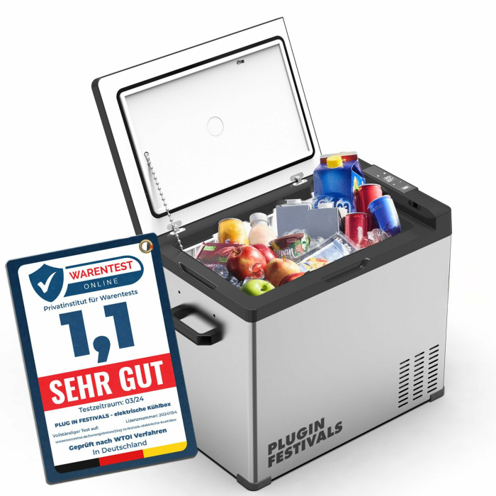 elektrische Kühlbox - Kompressor Gefrierbox bis -20 Grad - Kühlbox Auto - Camping Kühlschrank - Powerstation zum Kühlen - 12V 230V - 50 Liter Angebot bei HelloDeals