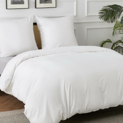 BEDSURE Bettwäsche 220x240 Baumwolle Weiß - Bettwäsche-Sets 220 x 240 cm Bettbezug 3teilig mit 2 Kissenbezüge 80x80 cm, Oeko-TEX Bedding mit Reißverschluss 220 x 240 cm Weiß Angebot bei HelloDeals