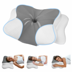 BESTISAN Nackenkissen, ergonomisches Seitenschläferkissen aus Memory-Schaum für Seiten-, Rücken- und Bauchschläfer mit abnehmbarem Bezug Greu Angebot bei HelloDeals