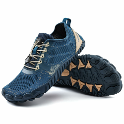 WateLves Barfuss Schuhe Damen Fitnessschuhe Knit Barfußschuhe Herren Minimalistische Breiter Zehenbox 39 EU Blau Angebot bei HelloDeals