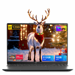 16 Zoll Laptop,Ryzen 4300U (Bis zu 3,7 GHz), Höher als 3500U/3200U/N150/N97,16GB DDR4 512GB SSD M.2 NVME (2 TB Erweiterung), WiF 5, BT5.0,HDMI,Typ C, Büro- und Studien Laptop 4000U 16GB+512GB Angebot bei HelloDeals