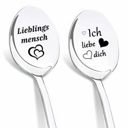 DIKARYA Lieblingsmensch Geschenk, Löffel mit Gravur, Kleine Ostergeschenke Erwachsene Frauen, Ich Liebe Dich Geschenke für Männer, Liebe Geschenk für Sie Jahrestag Geschenk für Frauen Freundin Paare Lieblingsmensch A Angebot bei HelloDeals
