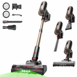 Proscenic P11 Ultra Staubsauger Kabellos, Leichter Selbststehend 50Kpa 50Min Akku Staubsauger mit Touchscreen Grünes Licht Anti-Tangle, akkusauger für Teppich Hartböden Vorhang Auto Haustierhaare M Golden Angebot bei HelloDeals