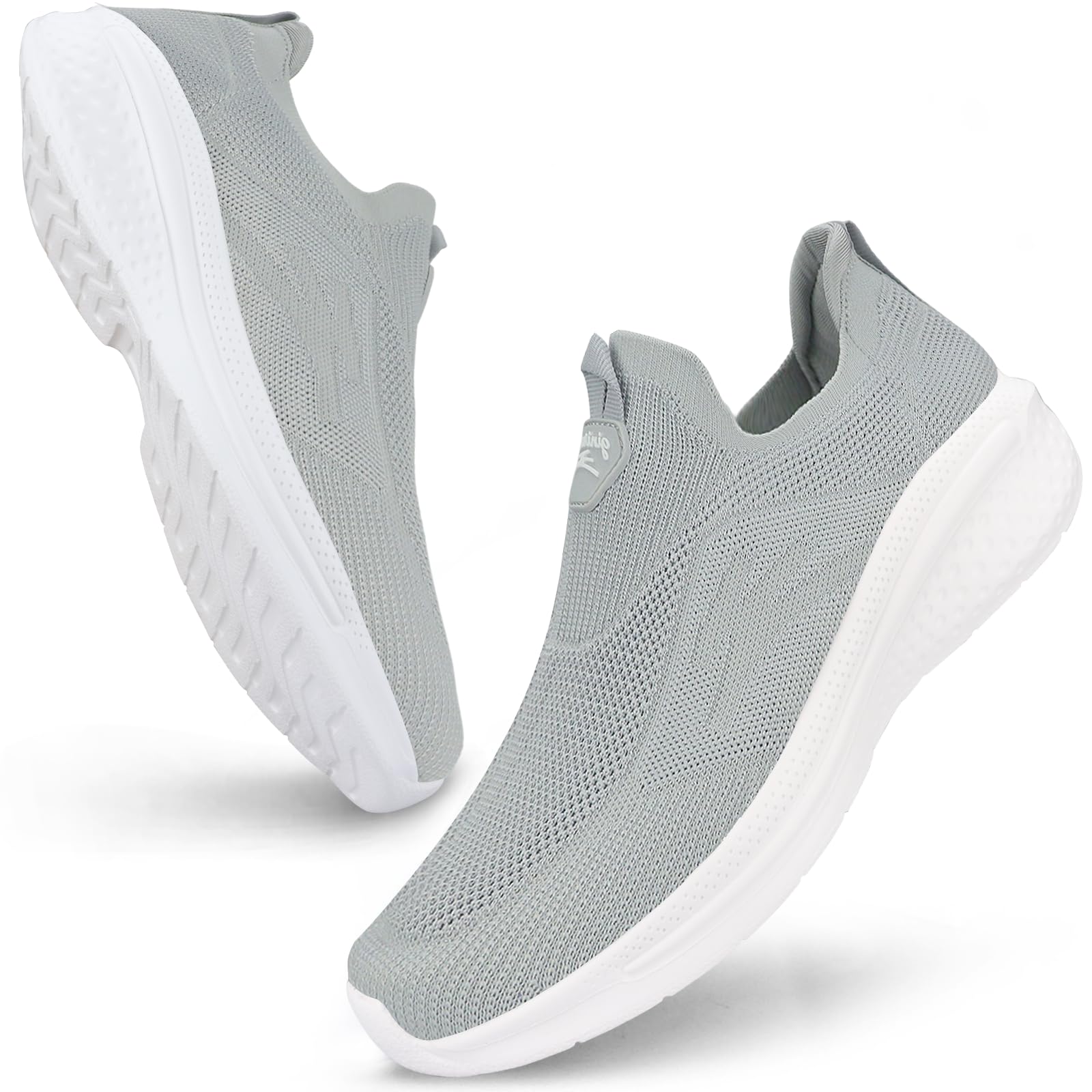 Schuhe Herren Sneaker Ohne Schnuersenkel Slip-on Schuhe Mesh Atmungsaktiv Leicht Laufschuhe Casual Sportschuhe Bequem Turnschuhe Leichtgewichts Outdoor Joggingschuhe 43 EU Hellgrau Angebot bei HelloDeals