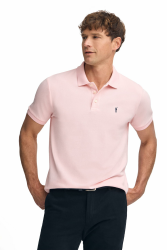 Polo Club Polo Kurzarm Herren-Poloshirt aus 100% Baumwolle mit gesticktem Logo M Rosa - Pink Angebot bei HelloDeals