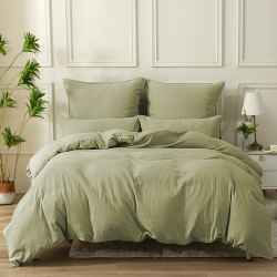 SOULFUL Doppelte Muslin Bettwäsche 135x200 Baumwolle, Bettwäsche-Sets 1er Set Bettbezug mit 1 Kissenbezüge 80x80 cm, ÖKO-TEX Bettwäsche Jaspis Grau mit Reißverschluss Jaspis-grau 2tlg. 135*200cm | 1x 80*80cm Angebot bei HelloDeals