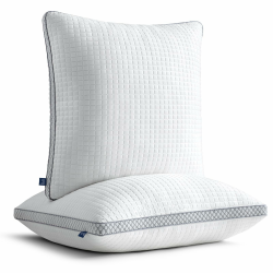 BedStory kopfkissen 40x40 mit abziehbarem Bezug,Verstellbare Faserfüllung Kissen mit reißverschluss, Hotel Kissen 2er Set aus 400g x 2 mikrofaser, Waschbares nackenkissen für Allergiker 40x40cm Angebot bei HelloDeals