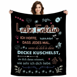 Original Geschenk Liebe Enkelin Ich Hoffe Dass Jedes Mal Wenn Du Dich In Diese Decke Kuschelst Sie Dich Daran Erinnert Wie Sehr Ich Dich Liebe Kuscheldecke Dekoratives Enkeltochter (Liebe Enkelin-B) Angebot bei HelloDeals