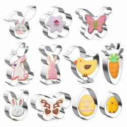 Ausstechförmchen Ostern, 11 Stück Plätzchen Ausstecher Ostern set, Ausstechform｜Ausstecher Hase｜Keksausstecher, Ideales Ostergeschenk & für Osterplätzchen Angebot bei HelloDeals