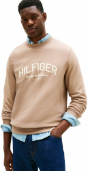 Tommy Hilfiger Herren Sweatshirt Arch Crew Neck Regular Fit M Beige (Coastal Taupe) Angebot bei HelloDeals