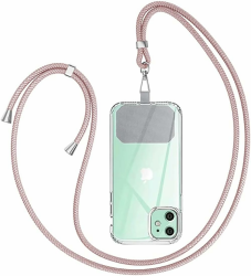 Handyband Universal zum Umhängen - Kompatibel mit jedem Handy und Smartphone, Kette zum Umhängen, Hülle mit Kordel, mit jeder Hülle kombinierbar, Polypropylen Roségold Angebot bei HelloDeals
