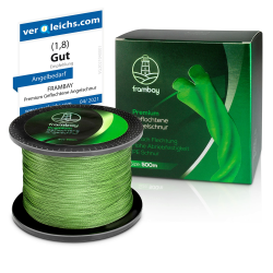 Geflochtene Angelschnur mit starker 4-Fach Flechtung I Angelschnur geflochten und flexibel I Fishing Line, Angelsehne, Angel Schnur - 500m & 150m Grün 150M - 0,14mm - 9KG Angebot bei HelloDeals