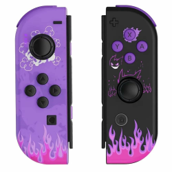 Mhwlhbx Ersatz L/R Switch Controller mit Switch/Lite/OLED-Konsole, Wireless Switch joycons unterstützt Dual Vibration, 6-Achs-Gyro, Wecken, Screenshot-Purple Angebot bei HelloDeals