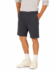 Amazon Essentials Herren Classic-Fit-Chino-Shorts, 23cm 34W Dunkles Marineblau Angebot bei HelloDeals