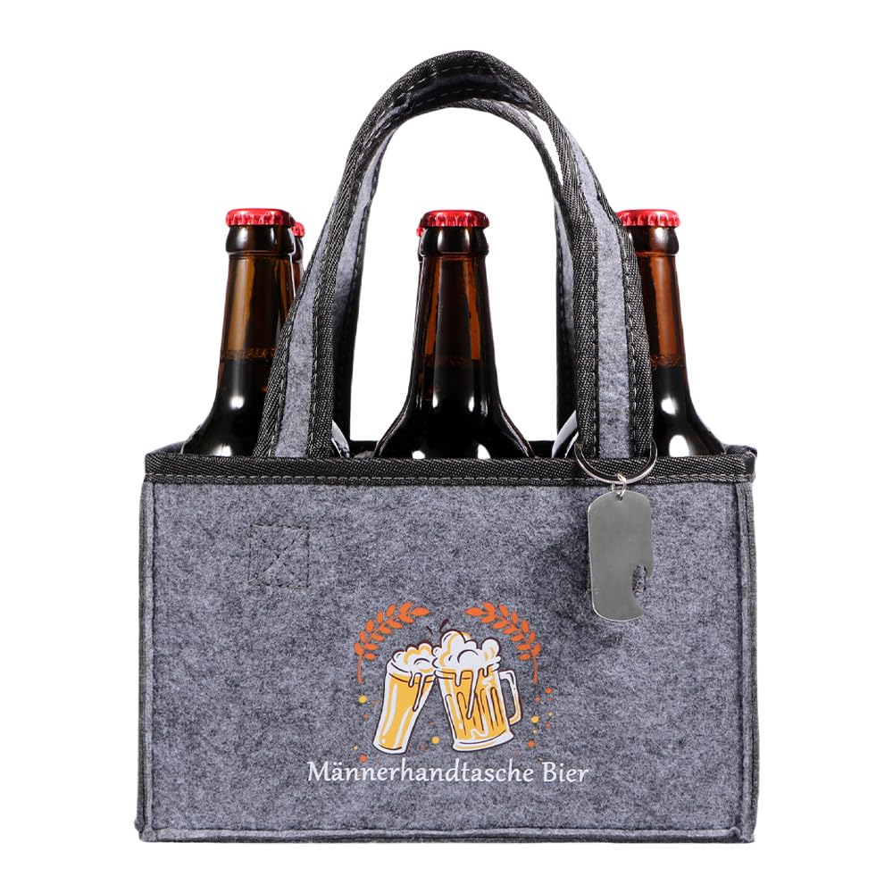 Männerhandtasche Bier Geschenke für Männer Geburtstag, Tragetasche Flaschentasche 6 Flaschen,Lustige Personalisierte Witzige Männergeschenke Biergeschenke Angebot bei HelloDeals