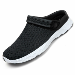 SAGUARO Unisex Clogs Sommer Hausschuhe Leicht Gartenschuhe Gr. 36-48 44 EU Dunkelgrau Angebot bei HelloDeals