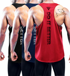 Boyzn 1 or 3er Pack Tank Top Herren, Sommer Ärmelloses T-Shirts Atmungsaktive Muskelshirts Achselshirts, Fitnessstudio Workout Tank Top Sport Unterhemd Gym Bodybuilding Sleeveless T Shirt für Laufen M 3er Pack-schwarz/Marine/Rot Angebot bei HelloDeals