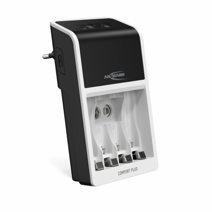 ANSMANN Akku-Ladegerät für NiMH Micro (AAA), Mignon (AA), 9V Block Akkus – Automatik Batterieladegerät mit Perfect-7-Ladetechnologie, Schnellladefunktion & Entladefunktion – Comfort Plus Comfort Plus Nur Ladegerät Angebot bei HelloDeals