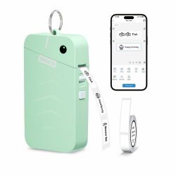 ORGSTA S001 Etikettendrucker Selbstklebend Etikettiergerät Bluetooth 2000 mAh Etikettiermaschinen Beschriftungsgerät Ettikettiergeraet Label Printer Sticker Maker Weihnachten Grün Angebot bei HelloDeals