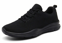 Laufschuhe Atmungsaktiv Turnschuhe Schnürer Sportschuhe Leichte Gym Fitness Sneaker für Herren Damen Voll Schwarz 40 EU Angebot bei HelloDeals