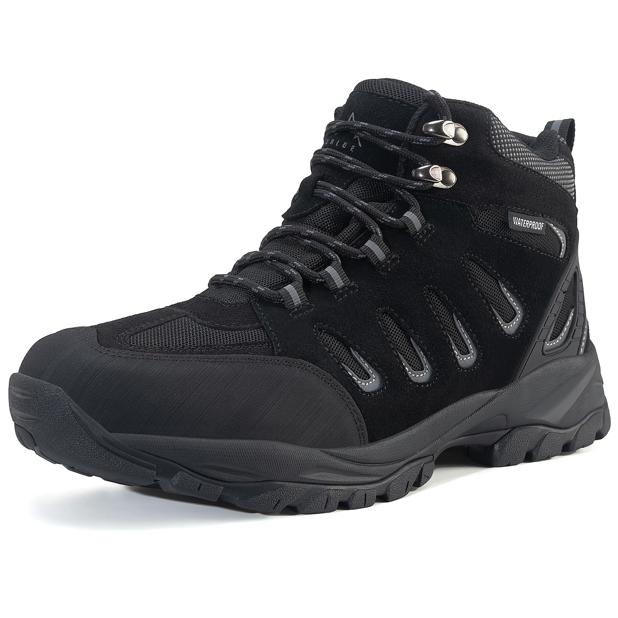 EARLDE Herren Wanderstiefel Wasserdicht Schuhe Wanderschuhe Leicht Trekkingschuhe Outdoorschuhe 43 EU Schwarz Angebot bei HelloDeals