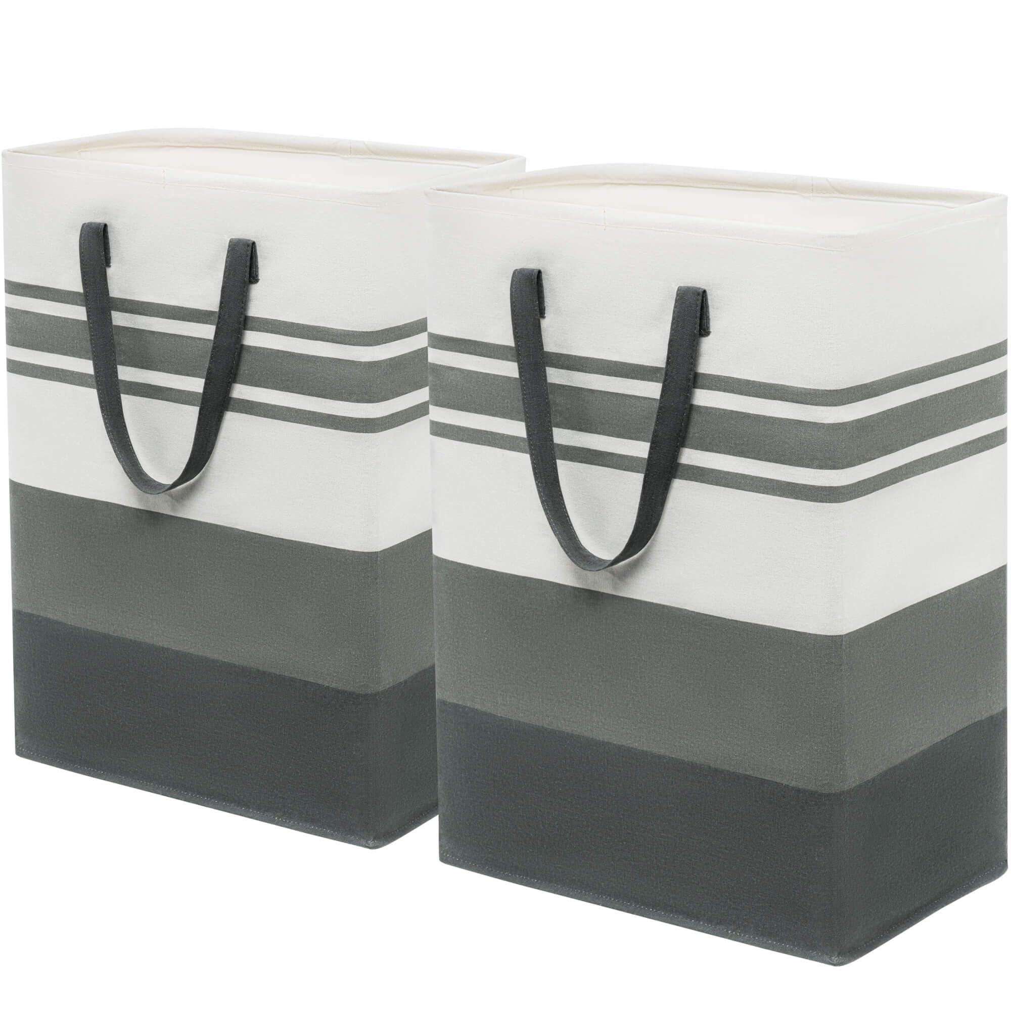 TIMEYARD Wäschekorb, 2er Set 75L Wäschesammler, Wäschekörbe Groß, Aufbewahrungskorb, Laundry Baskets, Faltbarer Wäschekorb für Badezimmer Wohnzimmer Wäschetonne, 43x60cm, Grau Angebot bei HelloDeals