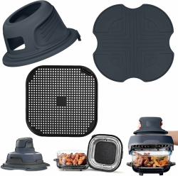 Passend für Ninja Crispi FN101EU Airfryer 3-teilig: Silikon Untersetzer, Spritzschutz & Kabelorganizer für Ninja Crispi Air Fryer Zubehör, Wiederverwendba Airfryer Zubehör (Blau) Angebot bei HelloDeals