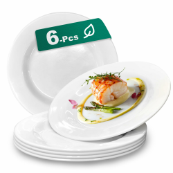 6 Set 10.5 Zoll Teller Unzerbrechliche Leichte Dessertteller – Weiße Essteller Spülmaschinenfest Für Die Outdoor Küche Kinder Snack Kratzfest Geschenk Für Hochzeit Zuhause Den Täglichen Gebrauch 10.5 Zoll Teller Weiß 6 Set Angebot bei HelloDeals