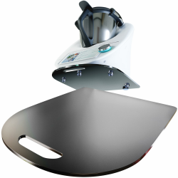 Gleitbrett für Thermomix TM6 TM5 | Schwarzes Premium Acrylglas | Müheloses Verschieben ohne Beschädigung der Waage | Rollbrett Gleiter Matt Schwarz Angebot bei HelloDeals
