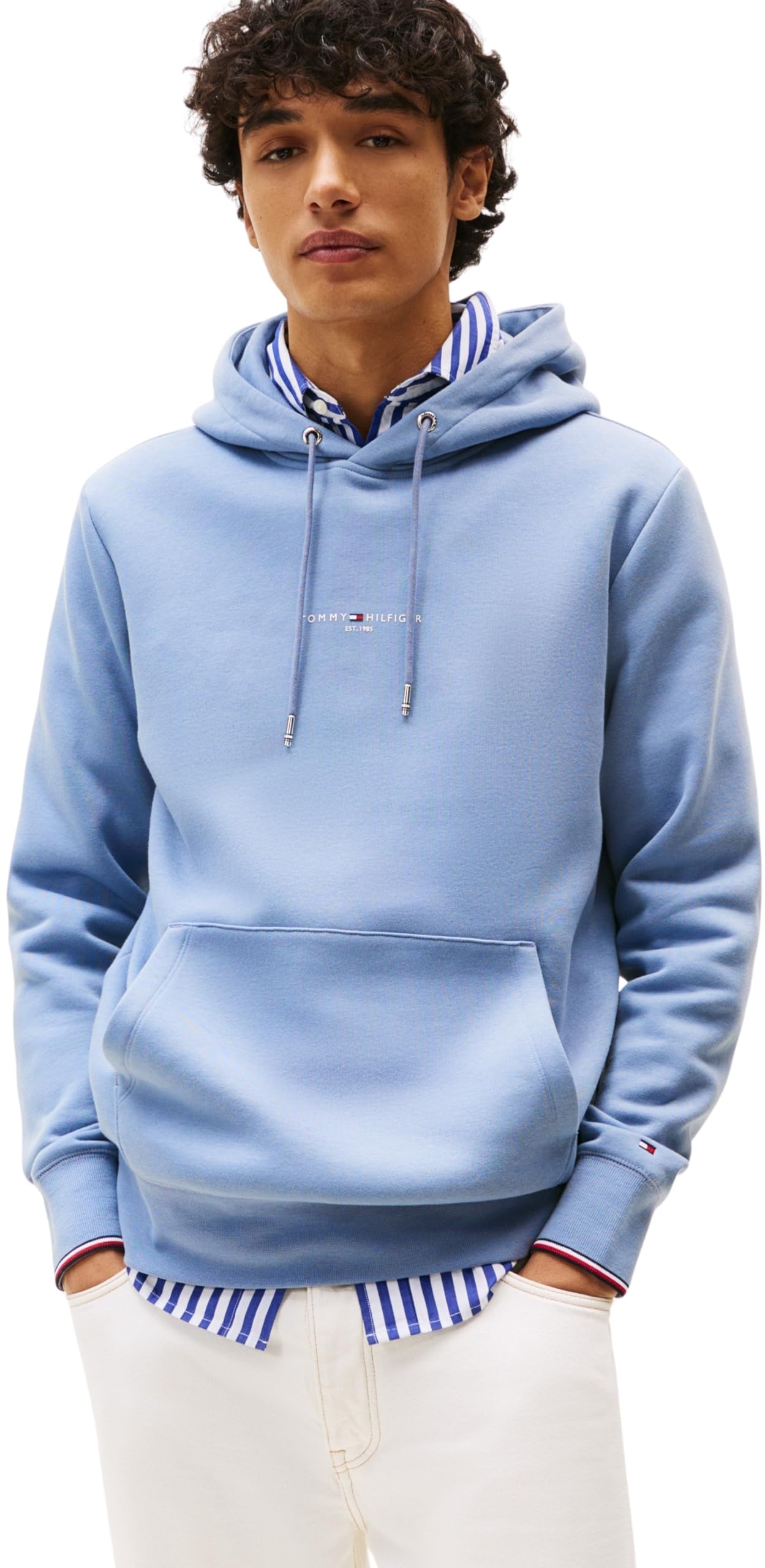 Tommy Hilfiger Men's Hoodie XS Blue (Brisk Blue) Angebot bei HelloDeals