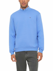 Tommy Jeans Herren TJM Reg S Flag Crew EXT Dm0dm20741 Pullover-Sweatshirt (1er Pack) S Blue (Light Horizon Blue) Angebot bei HelloDeals