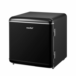 Comfee' RCD50BL2EURT(E) kleiner Kühlschrank, 47 Liter, Retro-Design, Mini-Kühlschrank, Tisch, einstellbarer Thermostat, leise, geeignet für Zuhause, Büro und Hotel, Schwarz [Energieklasse E] Energieklasse E/Schwarz 47L Angebot bei HelloDeals