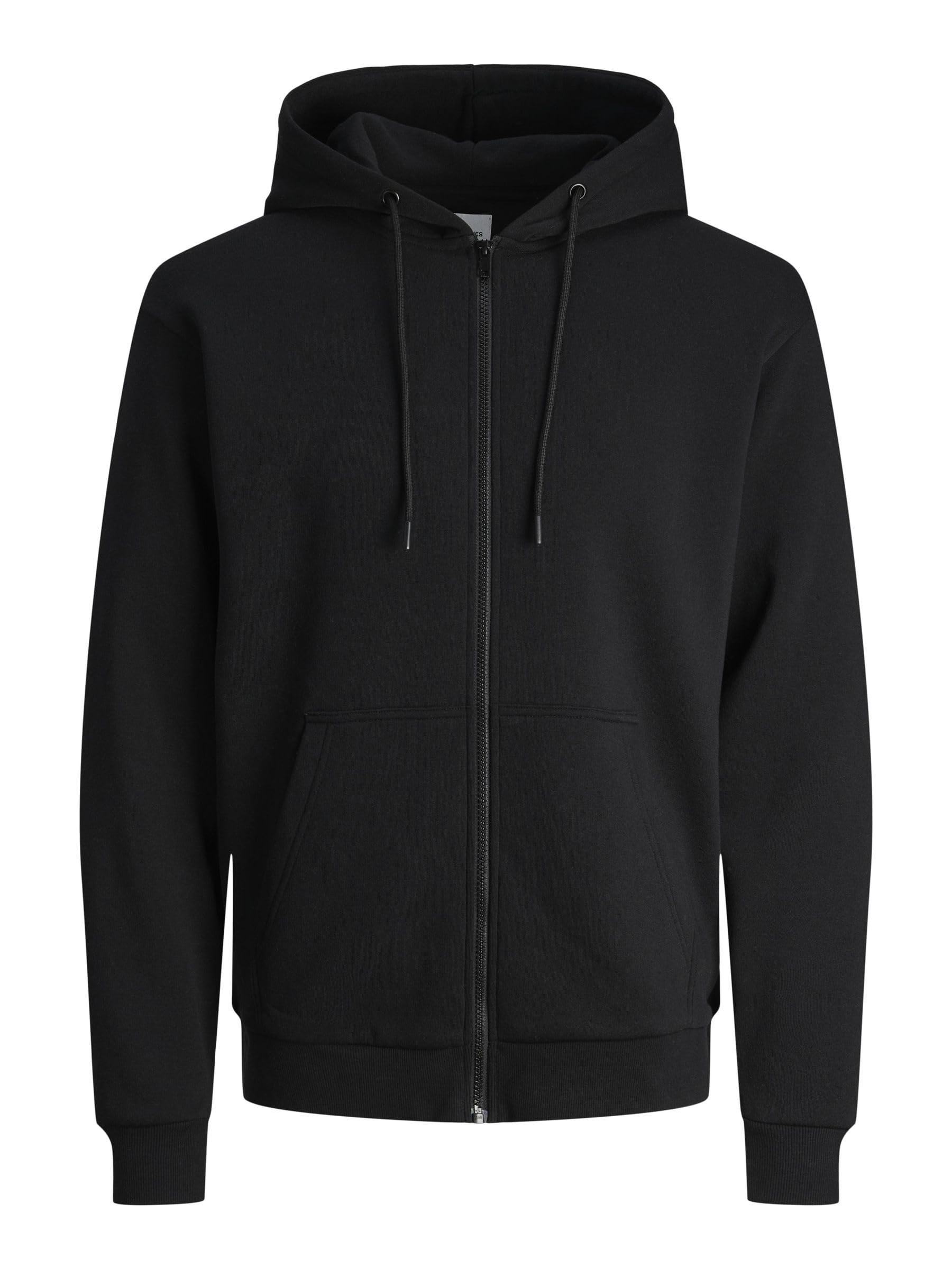 JACK & JONES Male Kapuzenjacke Einfarbig Kapuzenjacke Sweatshirt-Jacke M Schwarz Angebot bei HelloDeals