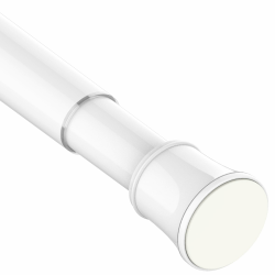 Gardinenstange ohne Bohren und Schrauben Teleskopstange Duschvorhangstange zum Einklemmen Vorhangstange für Kleiderschrank, Diy-Projekte, Badezimmer Weiß 85-190 cm Angebot bei HelloDeals