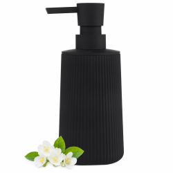 Moderne Seifenspender Schwarz Kunststoff Spülmittelspender, Seifenspender Bad für Badezimmer, Arbeitsplatte, Küche, Soap Dispenser mit Pumpspender (Schwarz) Schwarz Flüssigpumpe Angebot bei HelloDeals