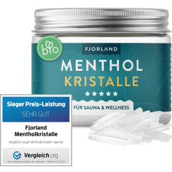Mentholkristalle 100g - Premium Qualität für die Sauna - Kristalle aus Menthol - Saunaaufgüsse - In wiederverschließbarer Dose - 100% natürliche Inhaltsstoffe Angebot bei HelloDeals