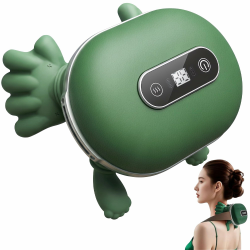 Massagegerät, 4D Nackenmassagegerät, Touchscreen-Tasten, mit 3 Massageprogrammen und 2 Heizstufen, Entspannt die Muskeln und lindert Müdigkeit, Das Perfekte Geschenk für Familie und Freunde. Angebot bei HelloDeals