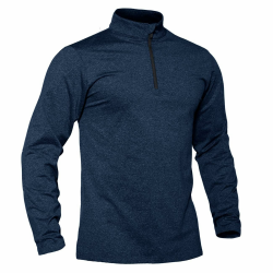 TACVASEN Pullover Herren Langarmshirt Half Zip Fleece Winterpullover Warm Atmungsaktiv Sport Sweatshirt mit Stehkargen XL Marineblau Angebot bei HelloDeals