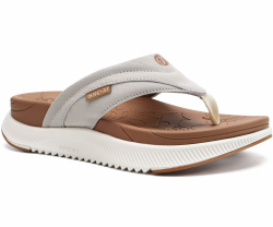 ONCAI Damen orthopädische Kissen Flip Flops Erholung Walking Sandalen für Damen mit Arch Support Sommer bequem Slip On Flip Flops für Damen Größe 36-43 39 EU Khakiweiß Angebot bei HelloDeals