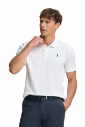 Polo Club Polo Kurzarm Herren-Poloshirt aus 100% Baumwolle mit gesticktem Logo M Weiß - White Angebot bei HelloDeals