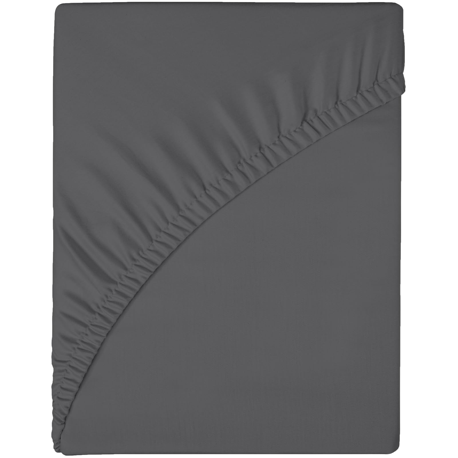 wyewye Spannbettlaken für 160 x 200 x 25 cm, Mikrofasergewebe, Schrumpfung und kein Verblassen, Dunkelgrau Dunkelgrau 160x200x25 cm Angebot bei HelloDeals