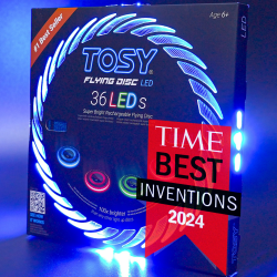 TOSY Flying Disc – 108 RGB-LEDs (Mehrfarbig) oder 36 einfarbig, hell, Smart-Modi, Ostergeschenk, Outdoor-Spielzeug für Kinder & Erwachsene, Auto-Aufleuchten, wiederaufladbar, wasserdicht, 175 g Blue Disc (36 Leds) Angebot bei HelloDeals