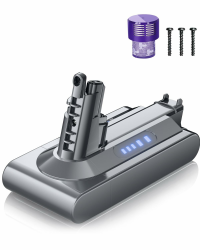 Akku für Dyson V10, Powtree Ersatzakku für Dyson V10 SV12 Absolute Animal Motörhead Fluffy Total Clean Cyclone 206340 969352-02 Akku-Staubsauger (1 Filter + 3 Schrauben) Angebot bei HelloDeals
