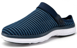 Clogs Hausschuhe Herren Damen Pantoletten Gartenschuhe Sommer Gartenclogs Atmungsaktiv rutschfest Sandalen 40 EU Dunkelblau Angebot bei HelloDeals